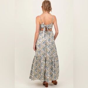 PINK BLUSH Tie Back Cutout Maxi Dress